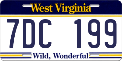 WV license plate 7DC199