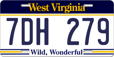 WV license plate 7DH279