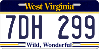 WV license plate 7DH299