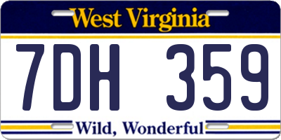 WV license plate 7DH359