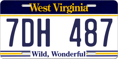 WV license plate 7DH487