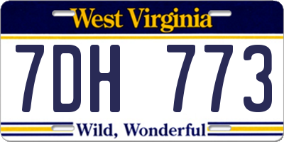 WV license plate 7DH773