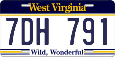 WV license plate 7DH791