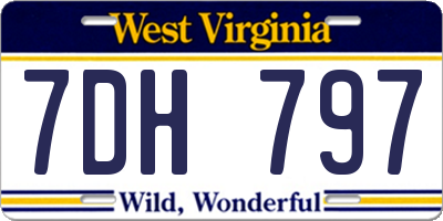 WV license plate 7DH797