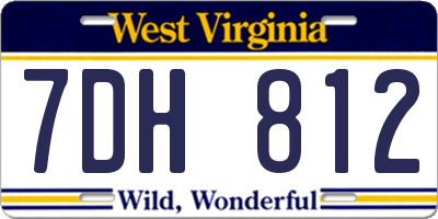 WV license plate 7DH812