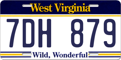 WV license plate 7DH879