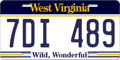 WV license plate 7DI489