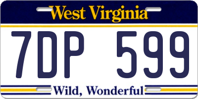 WV license plate 7DP599