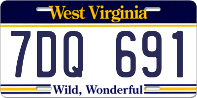 WV license plate 7DQ691