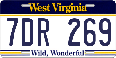 WV license plate 7DR269