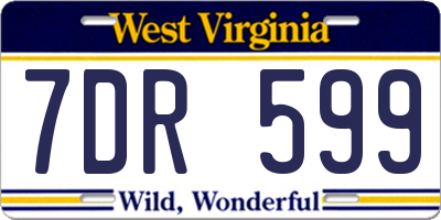 WV license plate 7DR599