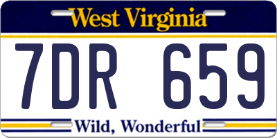 WV license plate 7DR659
