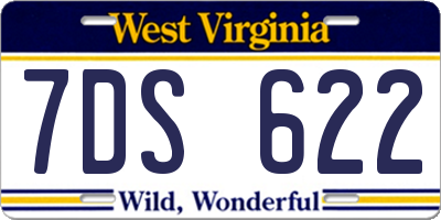 WV license plate 7DS622
