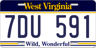 WV license plate 7DU591
