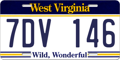 WV license plate 7DV146