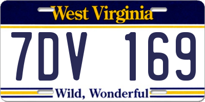 WV license plate 7DV169