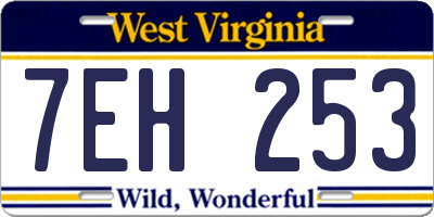 WV license plate 7EH253