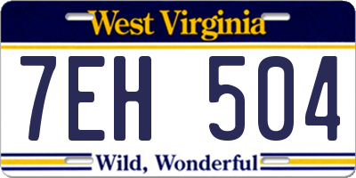 WV license plate 7EH504