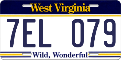 WV license plate 7EL079