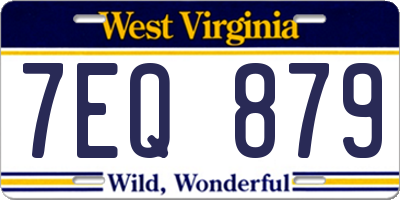 WV license plate 7EQ879