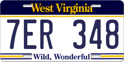 WV license plate 7ER348