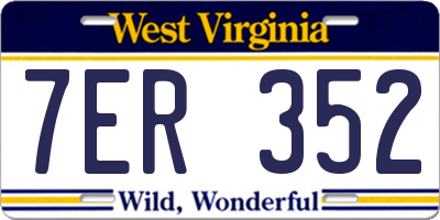 WV license plate 7ER352