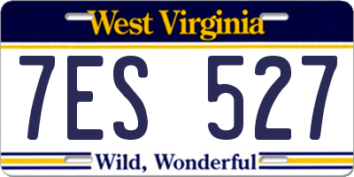 WV license plate 7ES527