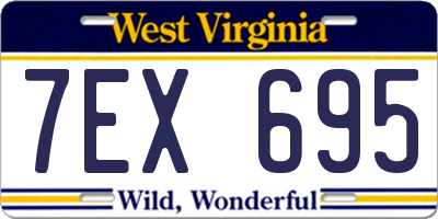 WV license plate 7EX695