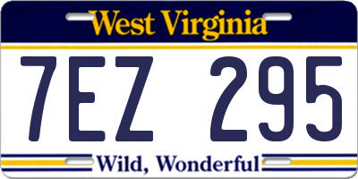 WV license plate 7EZ295