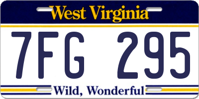 WV license plate 7FG295