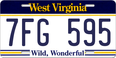 WV license plate 7FG595