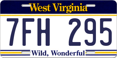 WV license plate 7FH295