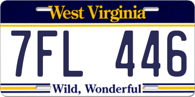WV license plate 7FL446