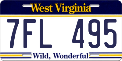 WV license plate 7FL495
