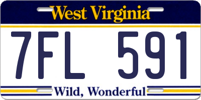 WV license plate 7FL591