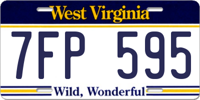 WV license plate 7FP595