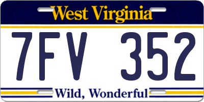 WV license plate 7FV352