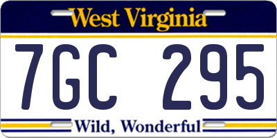WV license plate 7GC295