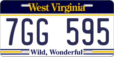 WV license plate 7GG595