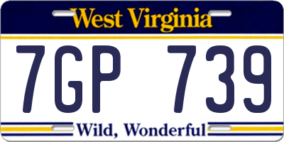 WV license plate 7GP739