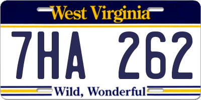 WV license plate 7HA262