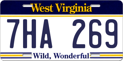 WV license plate 7HA269