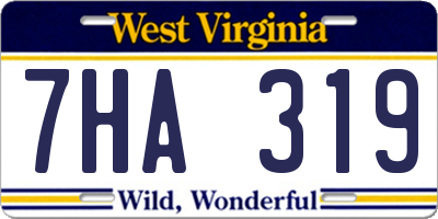 WV license plate 7HA319