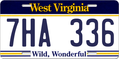 WV license plate 7HA336