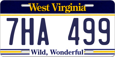 WV license plate 7HA499