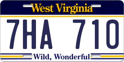 WV license plate 7HA710