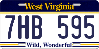 WV license plate 7HB595