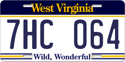 WV license plate 7HC064