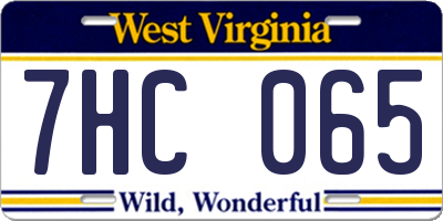 WV license plate 7HC065