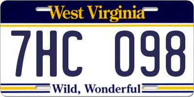 WV license plate 7HC098